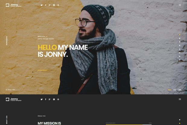 Jonny - Creative Onepage HTML Template