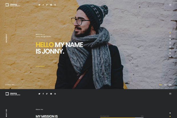 Jonny - Personal WordPress Theme 1.0.7