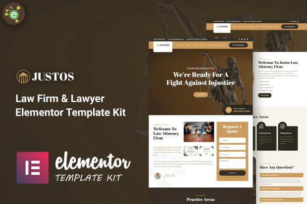 Justos - Law Firm & Lawyer Elementor Template Kit