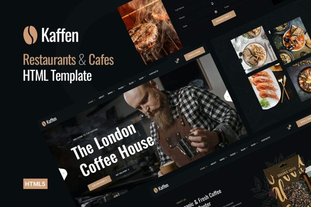 Kaffen - Restaurant Cafe & Coffee Shop Template