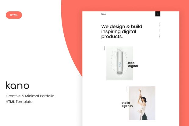 Kano - Creative & Minimal Portfolio HTML Template