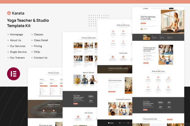 Karata - Yoga Teacher & Studio Elementor Template Kit