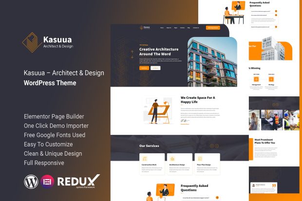 Kasuua - Architect & Design WordPress Theme 1.0.0