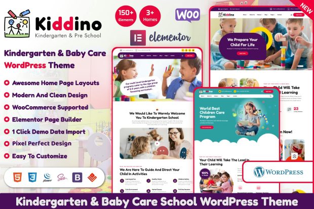 Kiddino - Kids & Kindergarten WordPress Theme 1.2.3