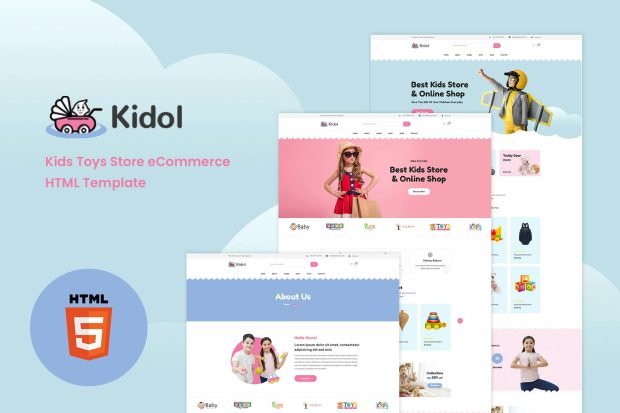 Kidol - Kids Toys Store eCommerce HTML Template