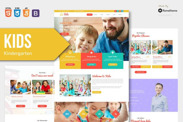 KIDS - Kindergarten and Child HTML Template RS