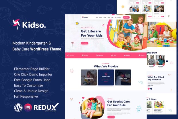 Kidso - Modern Kindergarten WordPress Theme 1.0.0