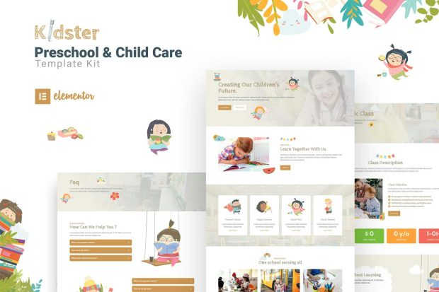 Kidster - Preschool & Childcare Elementor Template Kit