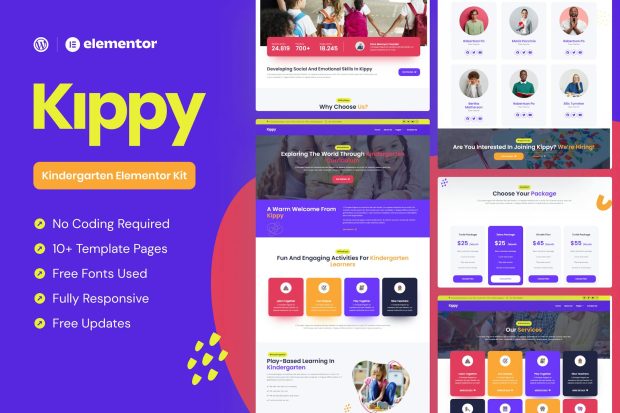 Kippy  - Kindergarten Elementor Pro Template Kit