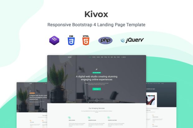 Kivox - Responsive Landing Page Template