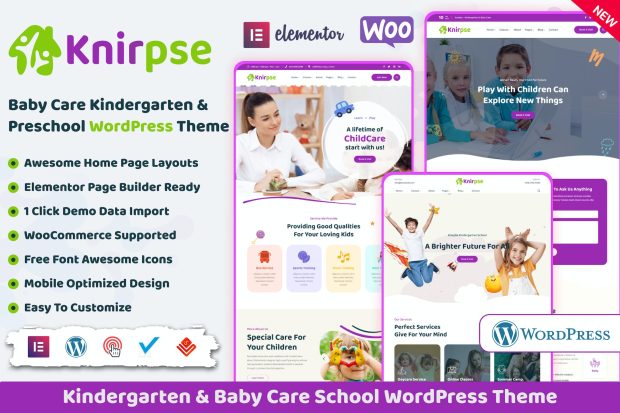 Knirpse - Kindergarten & Baby Care Theme 1.5.2