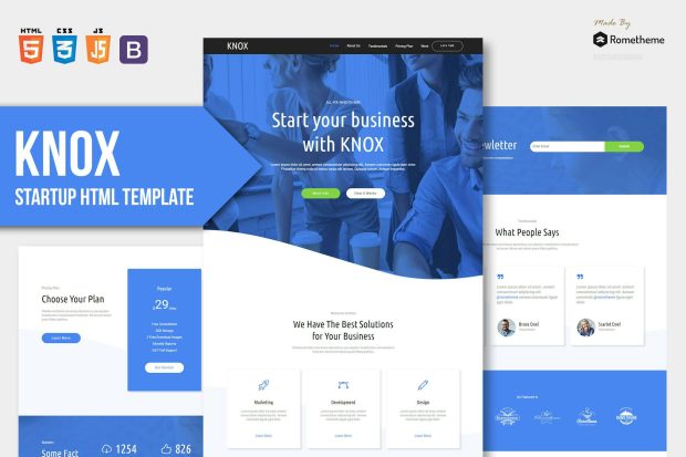 KNOX - App Landing Page HTML Template RS