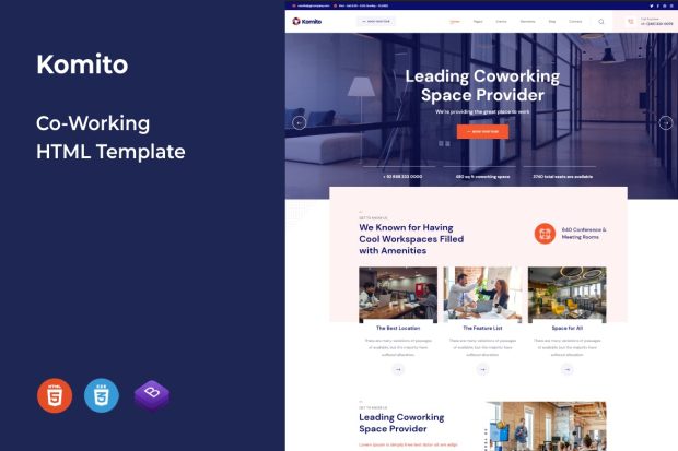 Komito - Co-Working HTML Template