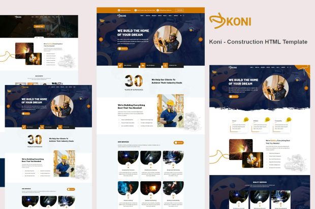 Koni - Construction HTML Template