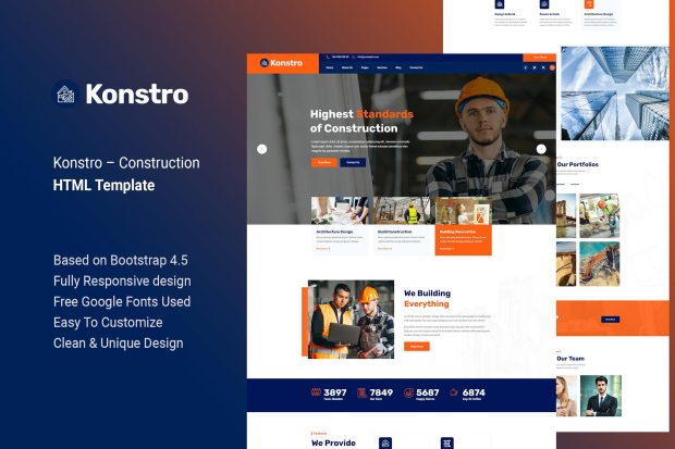 Konstro - Construction HTML Template