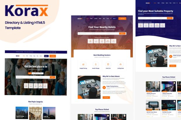 Korax- Directory & Listing HTML5 Template