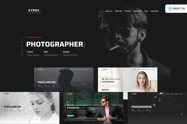 Kyros - Personal Portfolio CV Resume React Js Template