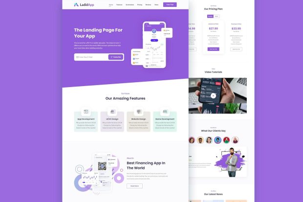 LadidApp - App HTML Landing Page Template