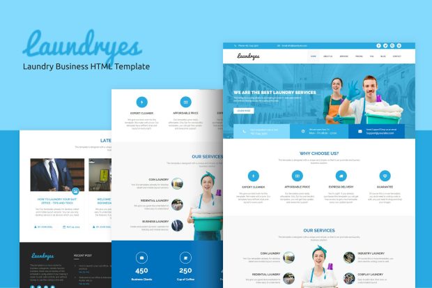 Laundryes - Laundry Business HTML Template