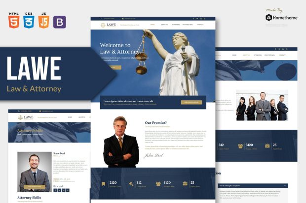 LAWE - Lawyer and Attorney HTML Template RS