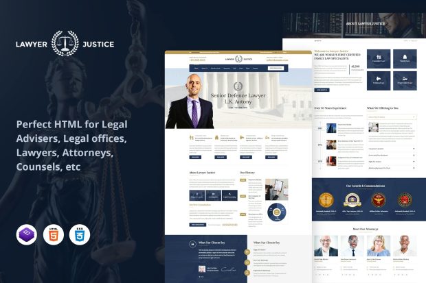 Lawyer & Justice - Attorney HTML Template