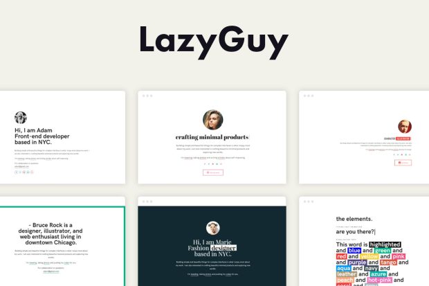 LazyGuy - Personal Landing Page Template