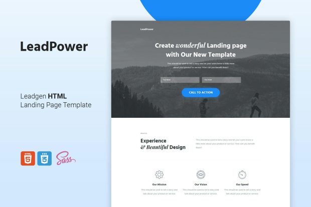 LeadPower - Lead Generation HTML5 Landing Page Template