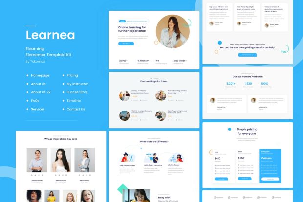 Learnera | e-Learning, School & University Elementor Template Kit