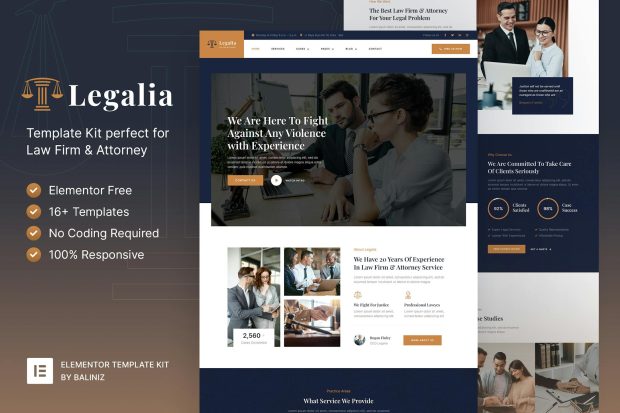 Legalia - Lawyer & Attorney Elementor Template Kit