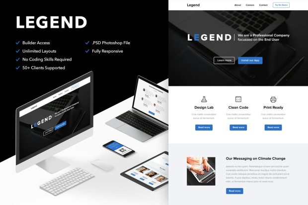 Legend - Video Email (optional) + Themebuilder