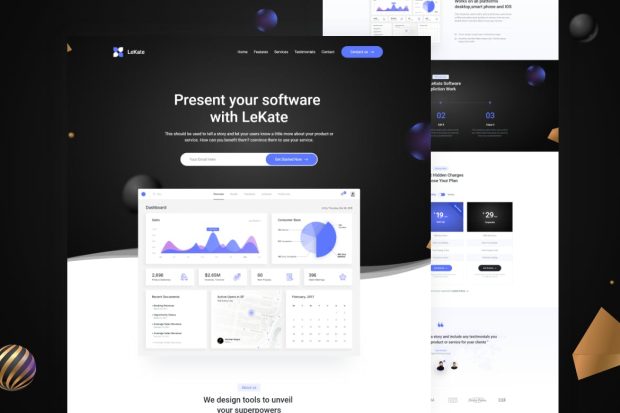 LeKate - Saas and Software HTML Landing Page