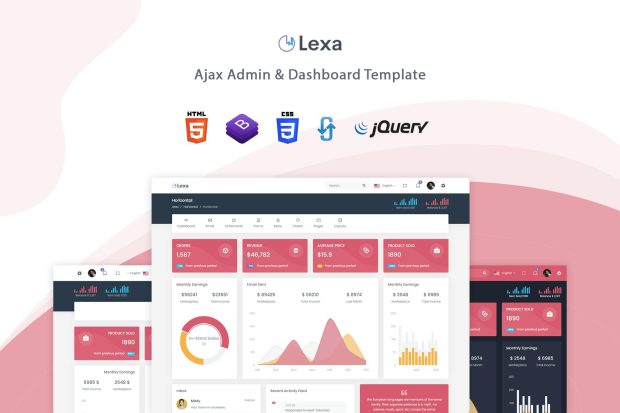 Lexa - Ajax Admin & Dashboard Template