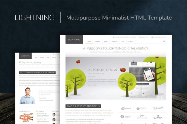 Lightning - Multipurpose Minimalist HTML Template