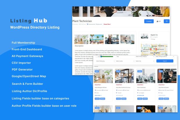 ListingHub - WordPress Business Directory Listing 1.1.6