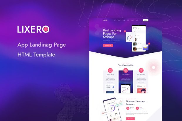 Lixero - App Landing Page HTML Template