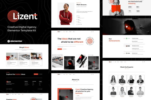 Lizent - Creative Digital Agency Elementor Template Kit