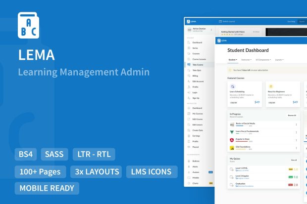LMS Dashboard Template