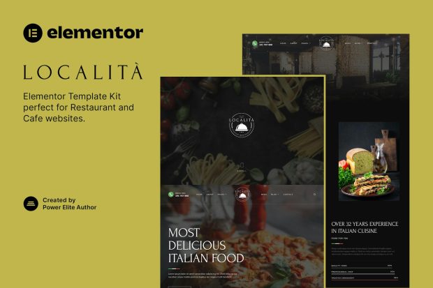 Località – Italian Restaurant & Cafe Elementor Template Kit