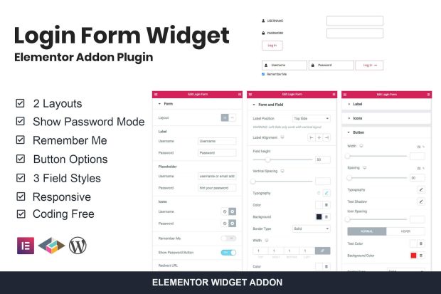 Login Form Widget Elementor Addon Plugin 1.0.2