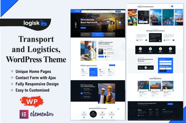 Logisk - Transport & Logistics WordPress Theme 1.0.1