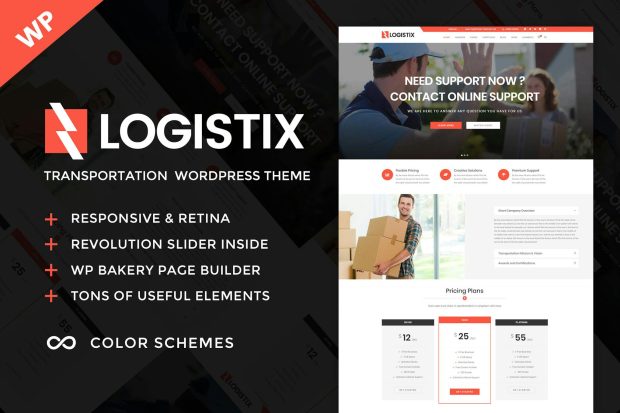 Logistix - Transportation WordPress Theme 1.27