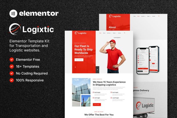 Logixtic – Transportation & Logistic Elementor Template Kit