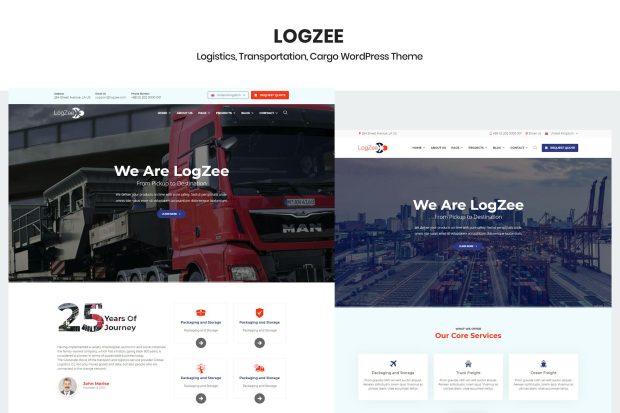 Logzee - Logistics Cargo WordPress Theme 1.0