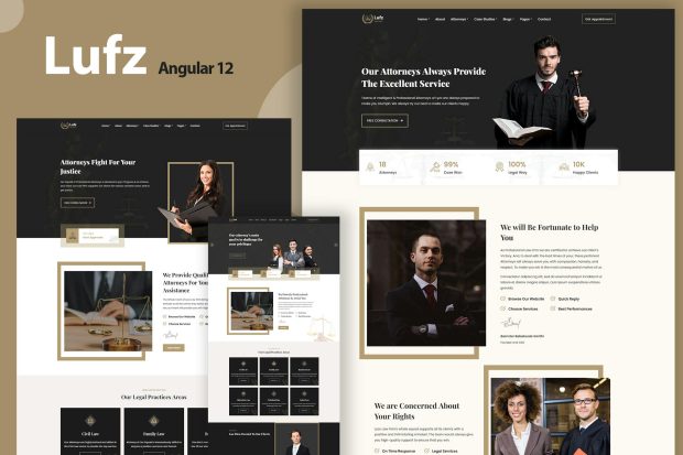 Lufz - Law Firm & Attorney Angular 13 Template