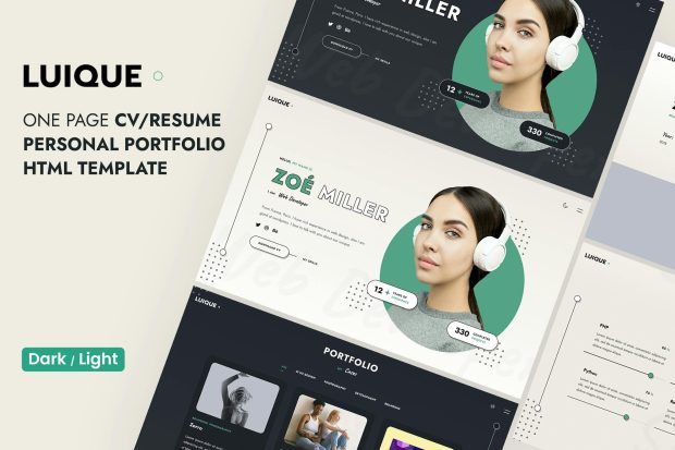 Luique - Personal Portfolio/CV Template