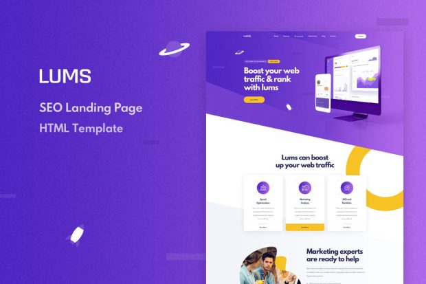 Lums - SEO Landing HTML Template