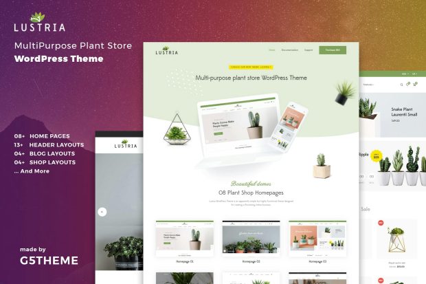 Lustria - MultiPurpose Plant Store WordPress Theme 3.7