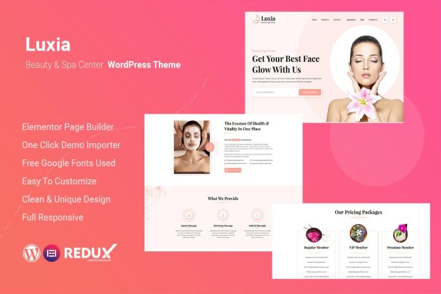 Luxia Beauty & Spa Center WordPress Theme 1.0.0