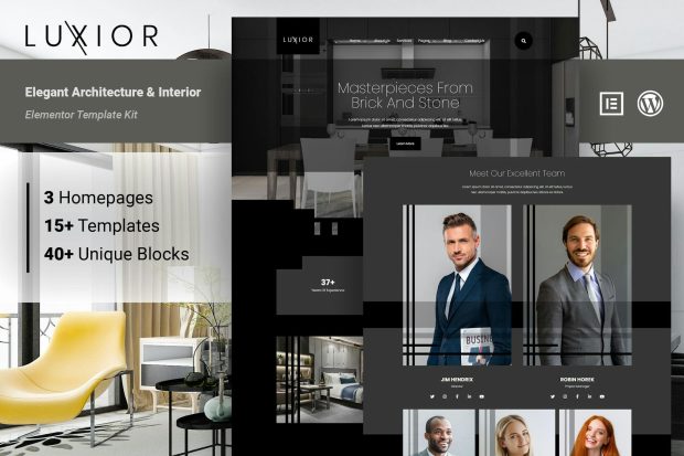 Luxior - Elegant Architecture & Interior Elementor Template Kit