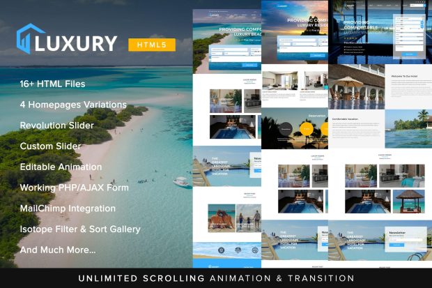 Luxury Interactive Hotel Template